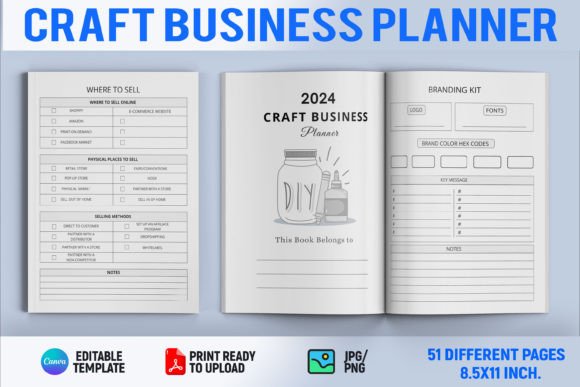 2024 Craft Business Planner Template for Kindle Direct Publishing