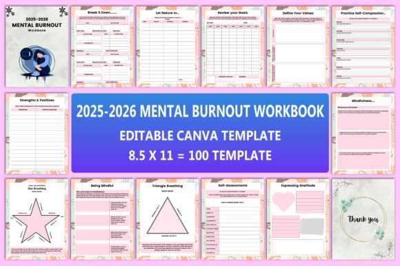 2025-2026 Mental Burnout Workbook: A Practical Guide to Reclaiming Your Well-Being