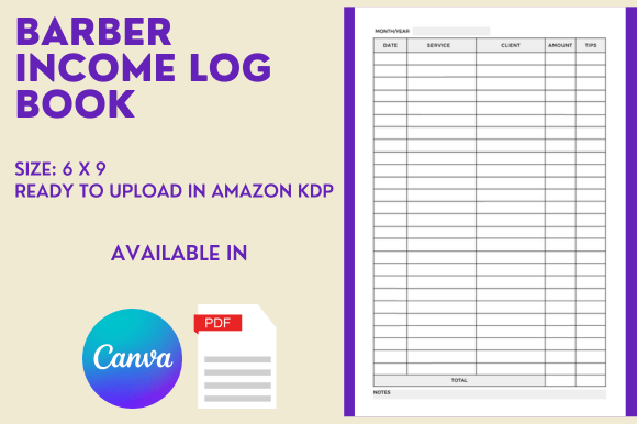 Barber Income Log Book: A Smart Tool for Boosting Your Earnings