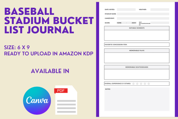Baseball Stadium Bucket List Journal KDP: A Practical Tool for Enthusiasts and Entrepreneurs