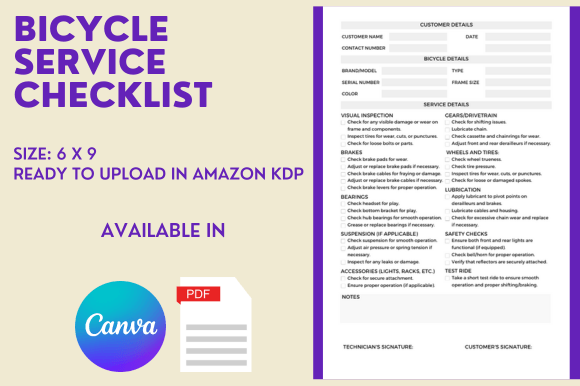 Bicycle Service Checklist - KDP Interior
