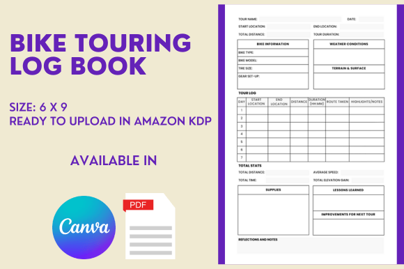 Bike Touring Log Book - KDP Interior