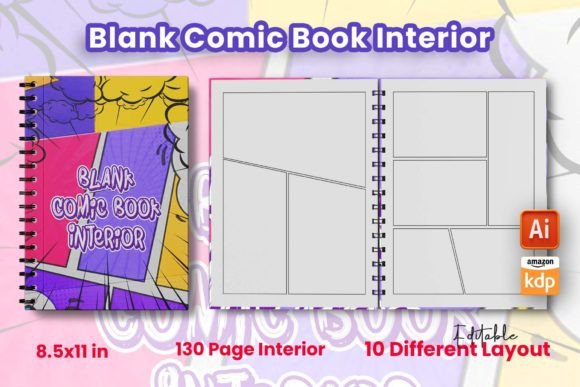 Blank Comic Book Interior - KDP Interior: A Strategic Tool for Creative Expression