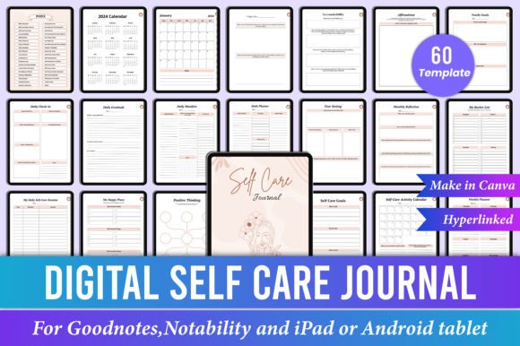 Digital Self-Care Journal for iPad Kdp