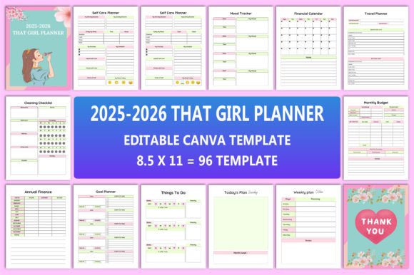 Editable 2025-2026 That Girl Planner