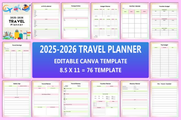 Editable 2025-2026 Travel Planner: A Comprehensive Tool for Organized Adventures
