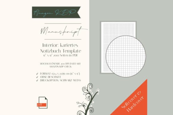 Kariertes Notizbuch Manuskript 6 x 9 200 Seiten GJ4K5936-7: Ein Tool für Kreativität und Organisation