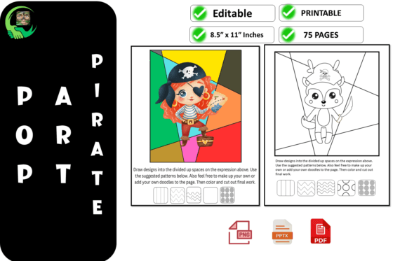 Pop Art Pirate Coloring Pages KDP: A Creative Voyage for All Ages